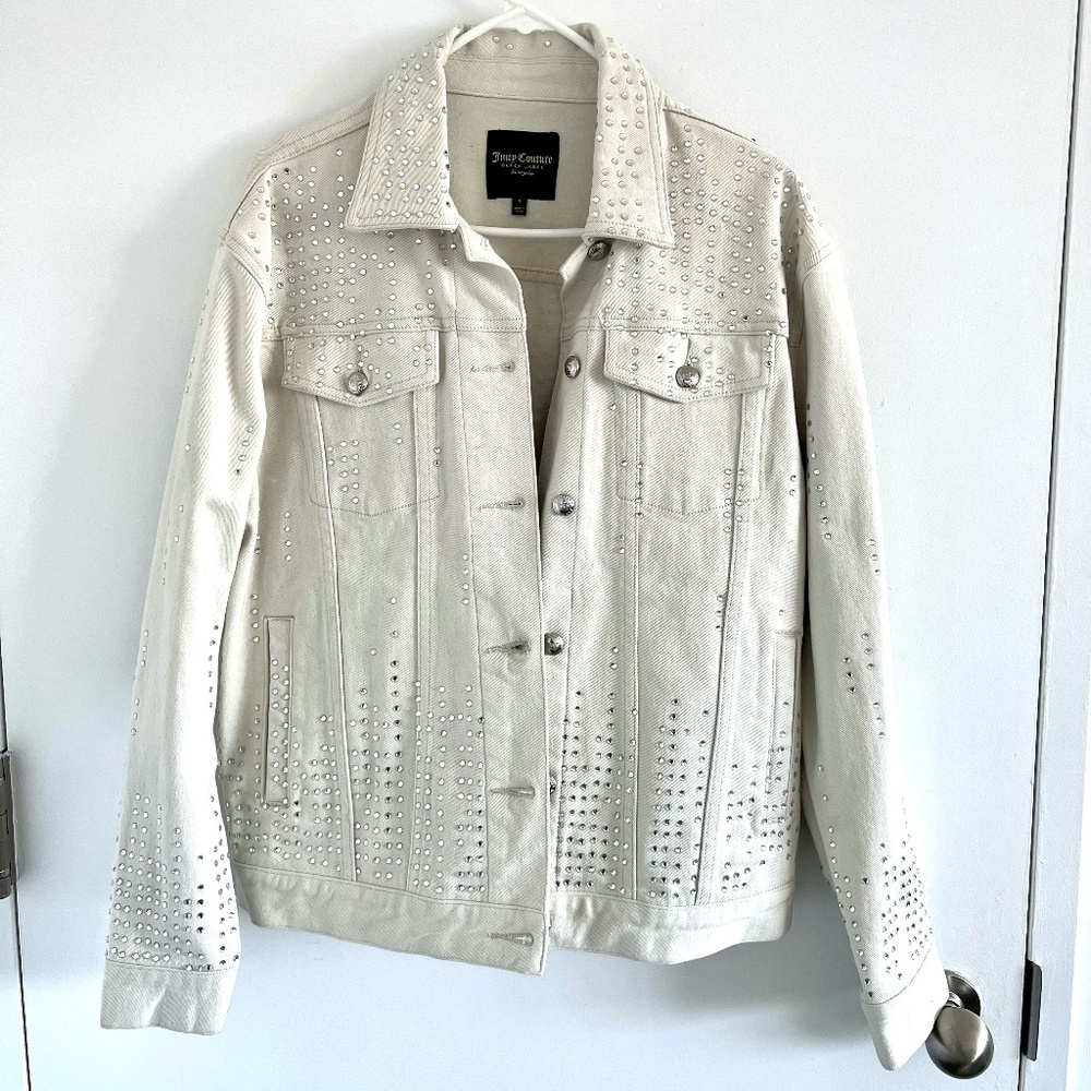 Juicy Couture Crystal Denim Jacket S Small